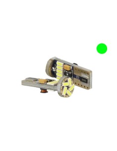 Lampadina Led Canbus T10 W5W 15 Smd 4014 Verde No Errore Check Luci 12V Senza Polarita
