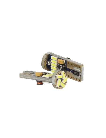 Lampadina Led Canbus T10 W5W 15 Smd 4014 Verde No Errore Check Luci 12V Senza Polarita