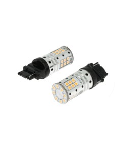 Lampada Led 3156 T25 P27W W2.5x16d Canbus 12V 25W Reale Arancione Per Frecce Auto Americano No Errore 2
