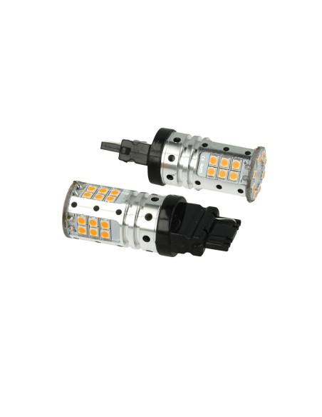 Lampada Led 3156 T25 P27W W2.5x16d Canbus 12V 25W Reale Arancione Per Frecce Auto Americano No Errore