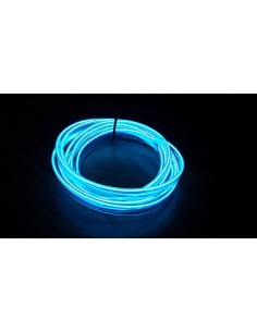 Stringa EL Striscia Neon Led Blue 5 Metri Flessibile Tagliabile Luce Decorativa Atmosfera Per Interno Auto Camion Camper Sfilata
