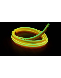 Stringa EL Striscia Neon Led Giallo 5 Metri Flessibile Tagliabile Luce Decorativa Atmosfera Per Interno Auto Camion Camper Sfila 2