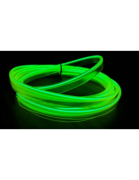 Stringa EL Striscia Neon Led Verde 5 Metri Flessibile Tagliabile Luce Decorativa Atmosfera Per Interno Auto Camion Camper Sfilat