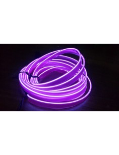 Stringa EL Striscia Neon Led Viola 5 Metri Flessibile Tagliabile Luce Decorativa Atmosfera Per Interno Auto Camion Camper Sfilat 2