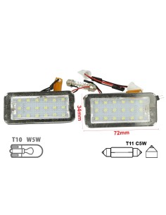 Kit Luci Targa Led Fiat 500 500C 51800482 Bianco Canbus No Errore 12V Resistenza Inclusa