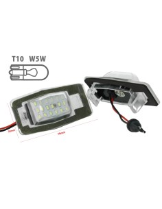 Kit Luci Targa Led Mazda 323 12V 2W Bianco Canbus No Errore Attacco T10 W5W