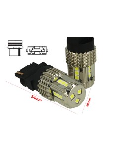Lampada Led 3156 T25 P27W 12V 45W No Polarita Bianco Super Potente Luminoso