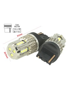 Lampada Led 7740 T20 W21W 12V 45W No Polarita Bianco Super Potente Lancia Ypsilon Iveco Daily VW Touran Audi Q3