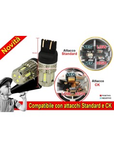 Lampada Led 7743 T20 12V 45W Bianco No Polarita Super Luminoso Compatibile Con Attacco CK Auto Americano