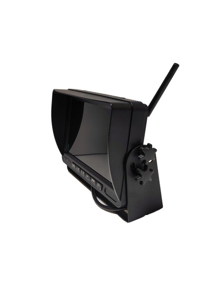 Monitor Wireless Ricevitore Professionale DVR Registratore 4 Canali 12V 24V Per Camion Tir 7 Pollici