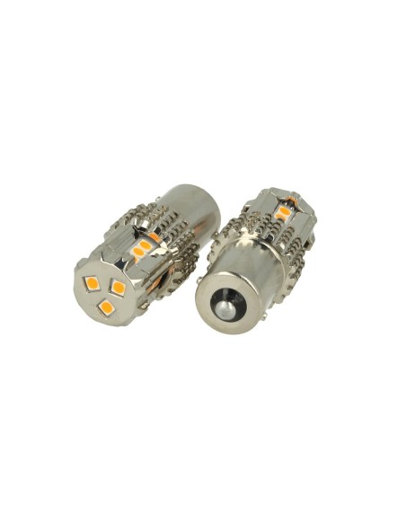 Lampada Led BA15S 1156 P21W 45W 12V Arancione Piedi Dritti Super Potente Per Frecce