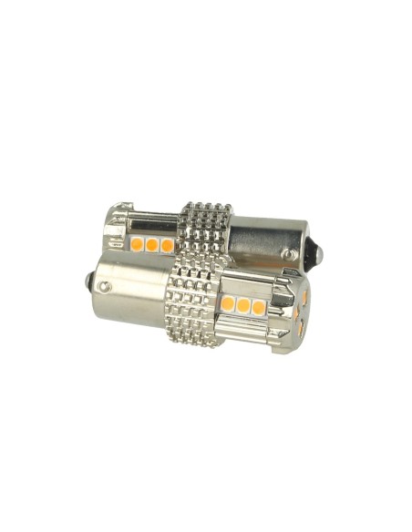 Lampada Led BA15S 1156 P21W 45W 12V Arancione Piedi Dritti Super Potente Per Frecce