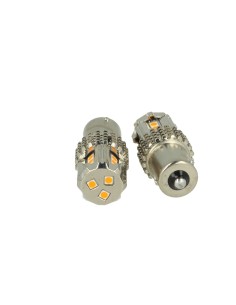Lampada Led BAU15S 1156 PY21W 45W 12V Arancione Piedi Storti Super Potente Per Frecce 2
