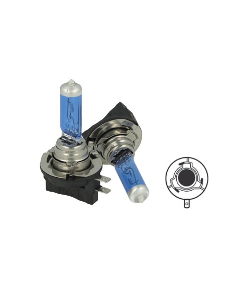 Lampada H11B 12V 55W PGJY19-2 Super White Con Effetto Xenon Bianco Sostituzione Osram OA6424
