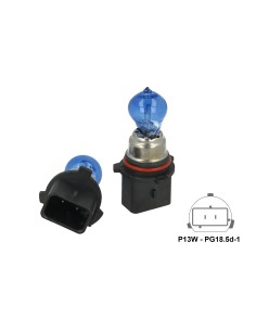 Lampada P13W 12V 13W PG18.5d-1 Super White Effetto Xenon Bianca Sostituzione Philips 12277C1