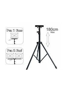 Tripiedi Treppiede Tripod Portafari Multiuso Per Faro Proiettore Uso Cantiere Officina 1 o 2 Faretti Max 180cm Altezza