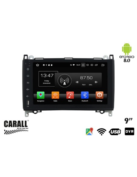 Autoradio Android 8,0 Mercede Benz B200 GPS DVD USB SD WI-FI Bluetooth Navigatore