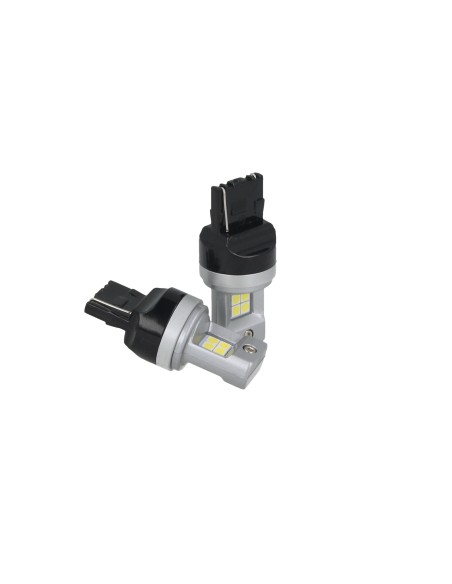 Lampada Led T20 W21W 7440 8 Smd 3030 Super Bianco Luminoso Senza Polarita 12V 8W Dimensione Ridotta Come Originale