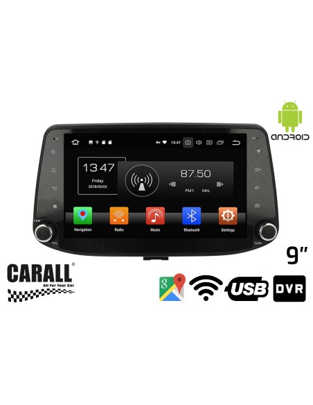 Autoradio Android 8,0 Hyundai I30 2017 GPS DVD USB SD WI-FI Bluetooth Navigatore