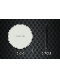 Caricabatterie Wireless Veloce Bianco 10W Slim QI 2