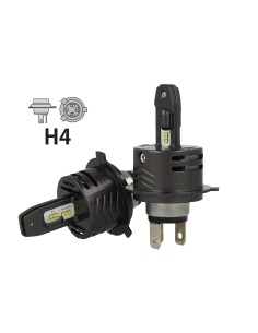 Kit Full Led Canbus H4 30/30W 12V Con 6 Chip Philips Lumileds ZES Super Compatto Facile Da Installare Auto Moto Scooter