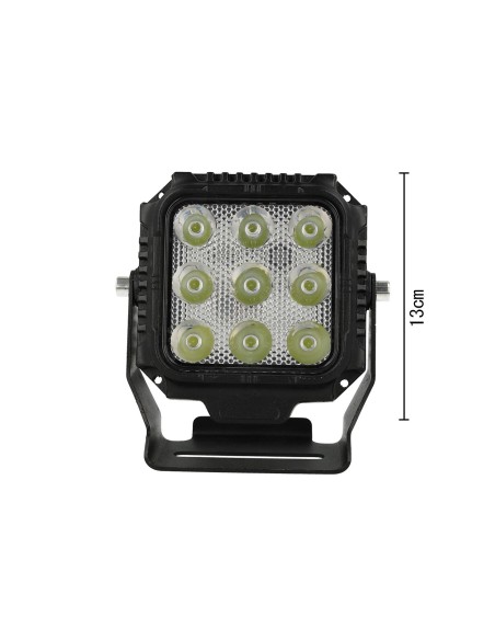 Faro Led Fanale Quadrato Spot 45W Beam 12V 24V 36V 48V 60V 9X5W Cree XTE Nuovo Design