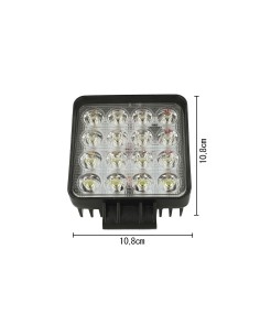Faro Led Supplementare Profondita 12V 24V 36V 48V 60V 48W Quadrato Super Luminoso Angolo Stretto