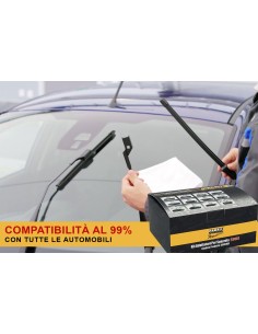 Kit 10 Attacchi B7 Per Spazzole Tergicristallo Carall S985 Flat e T191 Ibrida Lexus NX200 NX300H Landrover Toyota Alpha 2