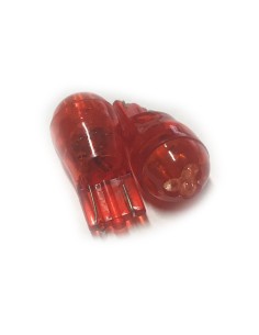 Coppia 2 Lampade Led T10 Con 3 Led F3 Colore Rosso Red 12V 0,2W 2