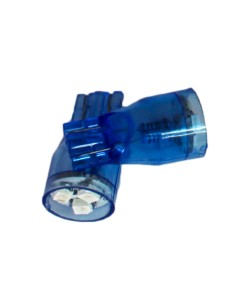 Coppia 2 Lampade Led T10 Con 3 Smd 3528 Colore Blu Blue 12V 0,2W