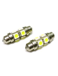 Lampada Led T11 C5W C10W 44mm 8 Smd 5050 Siluro 360 Gradi 12V 1W Per Insegna Taxi 2