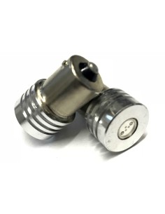 Coppia 2 Lampade Led BA15S 1156 P21W Con 1 Power Led Da 1W Colore Blu Blue 12V 1W 2