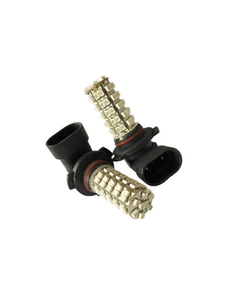 Coppia 2 Lampade Led HB3 9005 HB4 9006 Con 68 Smd 3528 Colore Giallo Yellow 12V 2W Per Fendinebbia