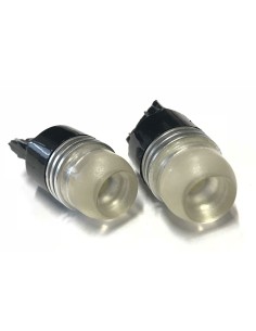 Coppia 2 Lampade Led T20 7443 W21/5W Con 1 Power Led 2W Bianco Freddo 6000K 12V 2W 2
