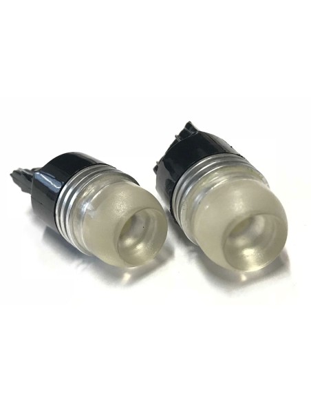 Coppia 2 Lampade Led T20 7443 W21/5W Con 1 Power Led 2W Bianco Freddo 6000K 12V 2W