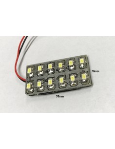 Pannello Plafoniera Lampada Led 12V 1,5W Con 12 Smd 3014 Bianco Freddo 6000K 35X18mm 2