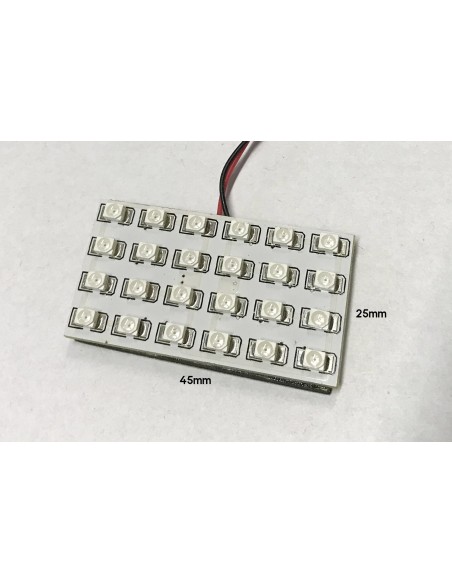 Pannello Plafoniera Lampada Led 12V 2,5W Con 24 Smd 3528 Colore Verde 45X25mm
