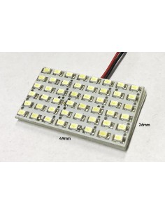 Pannello Plafoniera Lampada Led 12V 5W Con 48 Smd 3014 Colore Rosso Red 49X26mm