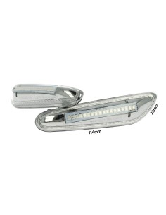 Kit Freccia Laterale a Led Side Marker Lente Trasparente 12V 5W BMW E46 E36 E90 E91 E60 E61 E81 E82 E87 E88 E92 E93 X1 E84 X3 E8