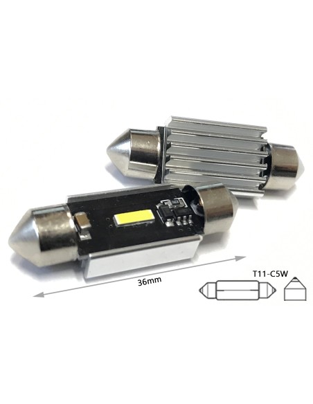 Lampadina Led Siluro Canbus Pro 36mm 1 Smd 1860 Da 5W No Errore 12V No Polarita Super Luminoso