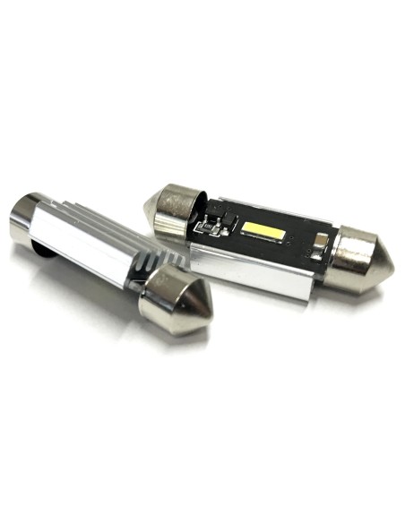 Lampadina Led Siluro Canbus Pro 36mm 1 Smd 1860 Da 5W No Errore 12V No Polarita Super Luminoso