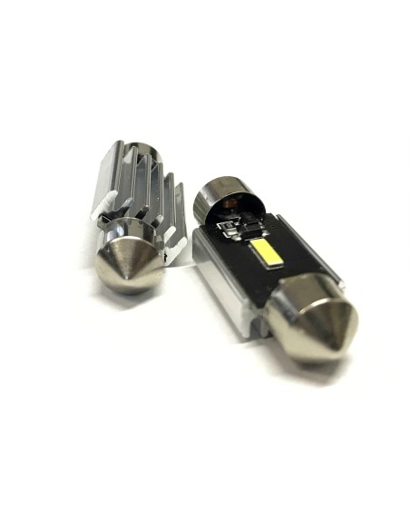 Lampadina Led Siluro Canbus Pro 36mm 1 Smd 1860 Da 5W No Errore 12V No Polarita Super Luminoso