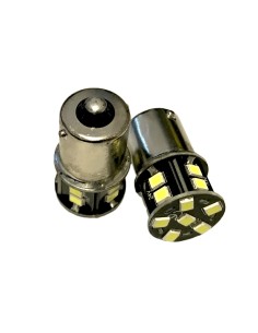 24V Lampada Led BA15S G18 R5W Colore Arancione 16 Smd 2835 Piedi Dritti Luce Frecce No Polarita 360 Gradi Durata Garantita 2