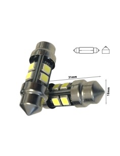 24V Lampada Led Siluro T11 C5W 31mm 8 smd 2835 No Polarita 360 Gradi Bianco Freddo Durata Garantita