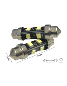 24V Lampada Led Siluro T11 C5W 36mm 8 smd 2835 No Polarita 360 Gradi Bianco Freddo Durata Garantita