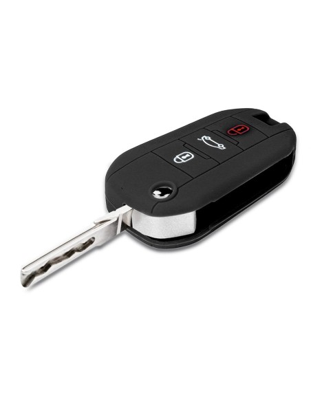 Guscio Chiave Telecomando 3 Tasti Bagagliaio Con Lama HU83 Batteria Su Circuito Senza Transponder Per Peugeot Citroen
