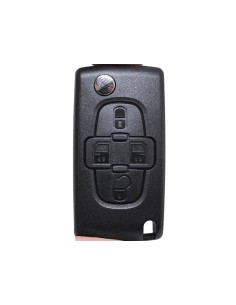 Guscio Chiave Telecomando 4 Tasti Con Lama HU83 Batteria Su Circuito Senza Transponder Per Peugeot Citroen Berlingo Fiat Scudo
