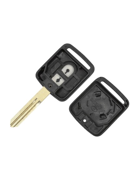 Guscio Chiave Telecomando 2 Tasti con Lama NSN14 Batteria Su Circuito Senza Transponder Per Nissan Qashqai X-trail Micra Terrano