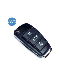Guscio Chiave Telecomando 3 Tasti Con Lama HU66 Batteria In Custodia Senza Transponder Per Audi A1 A3 A4 A6 A8 Q5 Q7