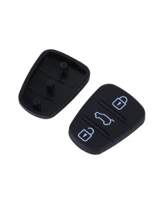 Gommino 3 Tasti Nero Ricambio Telecomando Guscio Chiave Per Auto Hyundai I20 I30 IX20 IX35 Kia